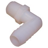 Pump Male hose barb fitting elbow (3/8" thread and 1/2" hose tail) for Pumps with female ports