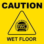 Sticker Caution Wet Floor