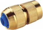 HoseLock brass free flow connector for half inch hose 