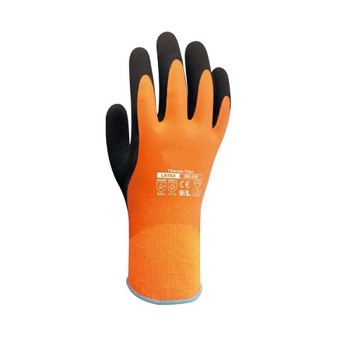 Winter Orange Waterproof Gloves 