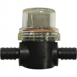 Shurflo In-Line Strainer with 1/2" hose barbs