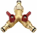 Waterfed Hoselock fittings two Way Manifold